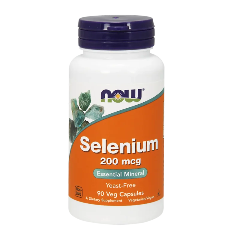 NOW Foods Selenium 200 µg 90 Kapseln mit L-Selenomethionin zur Unterstützung der Schilddrüsenfunktion