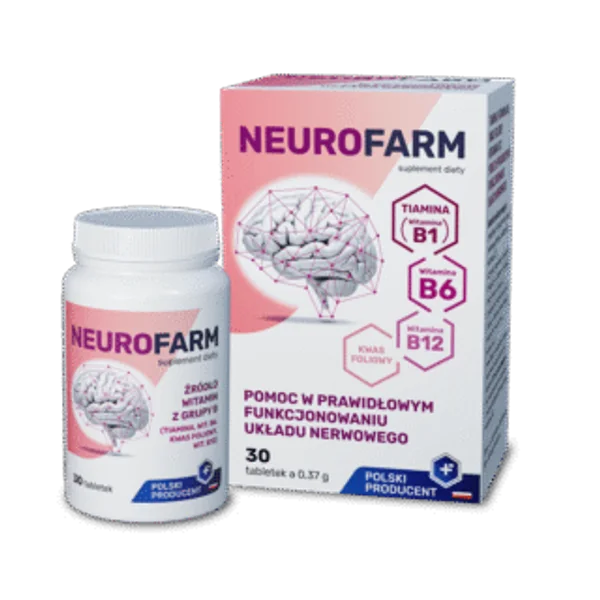 Neurofarm 30 Tabletten mit Vitamin B1, B6, B12 und Folsäure zur Unterstützung des Nervensystems