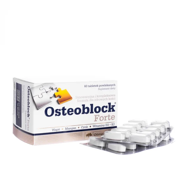 Olimp Osteoblock Forte – 60 Tabletten mit Calcium, Vitamin D3, Vitamin K2, Zink und Mangan für gesunde Knochen