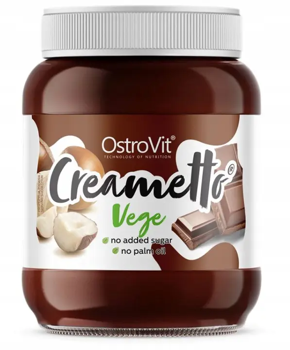 OstroVit Creametto VEGE Kakao-Haselnuss 350 g – veganer Aufstrich ohne Zuckerzusatz und Palmöl.