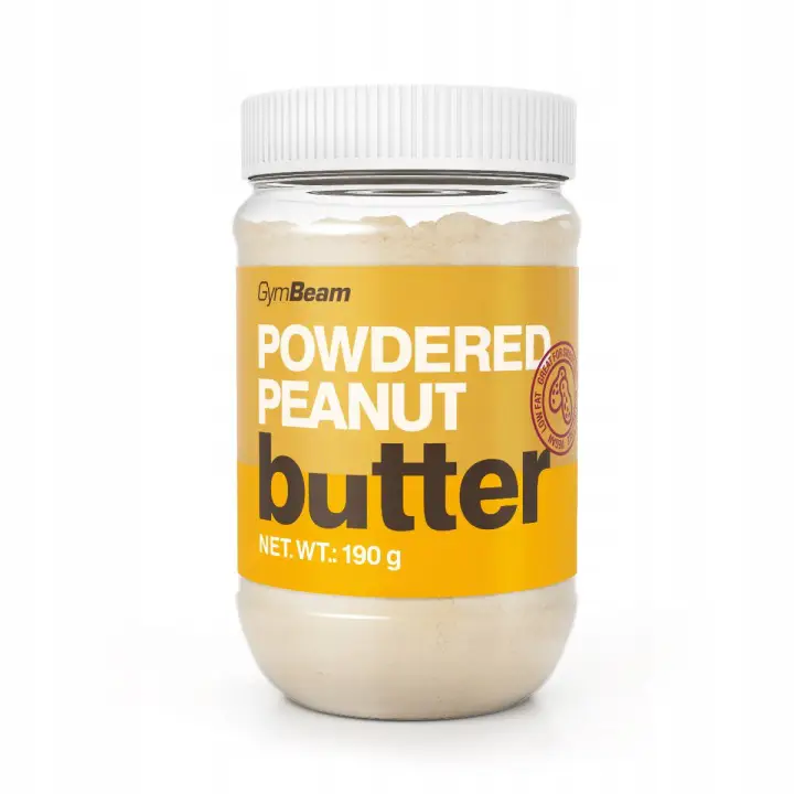 GymBeam Erdnusspulver 190 g – kalorienarme Erdnussbutter in Pulverform mit hohem Proteingehalt