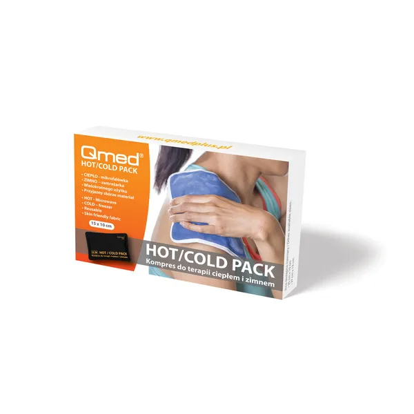 Qmed Hot Cold Pack Gel-Kompresse 10 × 15 cm für Wärme- und Kältetherapie.