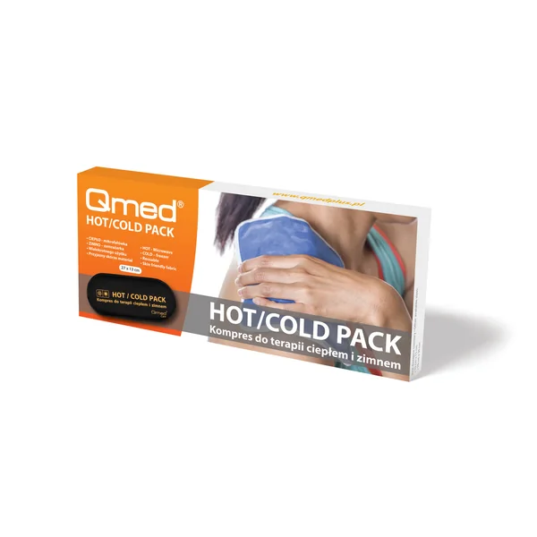 Qmed Hot & Cold Pack Gelkompresse 13 × 27 cm für Wärme- und Kältetherapie.