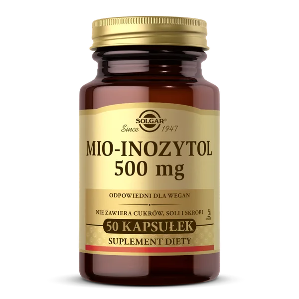 Solgar Myo-Inositol 500 mg 50 Kapseln – veganes Nahrungsergänzungsmittel mit Inositol