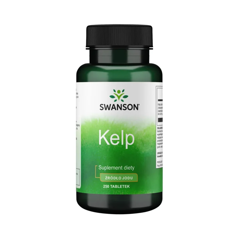 Swanson Kelp 250 Tabletten mit natürlichem Jod aus Braunalgen zur Unterstützung der Schilddrüsenfunktion
