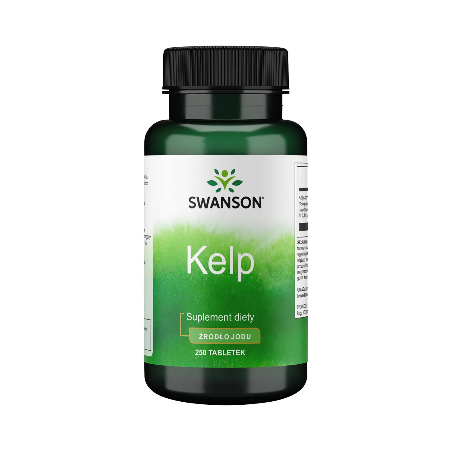 Swanson Kelp 250 Tabletten mit natürlichem Jod aus Braunalgen zur Unterstützung der Schilddrüsenfunktion