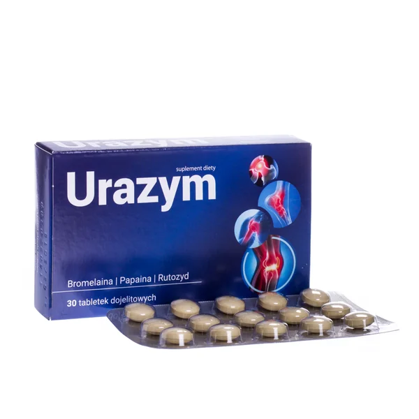 Urazym Nahrungsergänzungsmittel 30 Tabletten mit Bromelain, Papain und Rutosid zur Ergänzung der Ernährung.