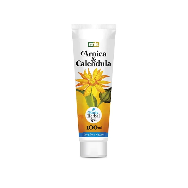Virde Arnica & Calendula Gel 100 ml mit Arnika und Ringelblume zur Pflege bei Blutergüssen und Prellungen.