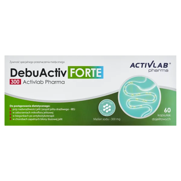 Activlab Pharma DebuActiv FORTE 300 60 Kapseln mit Natriumbutyrat zur Unterstützung der Darmgesundheit