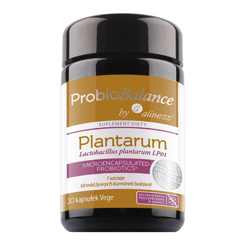 Aliness ProbioBalance Plantarum Probiotikum mit Lactobacillus plantarum LP01 und Fibregum™ Bio – 30 Kapseln.