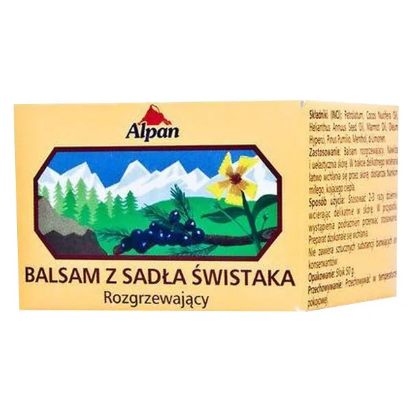 Alpan Wärmender Balsam mit Murmeltierfett 50 g für Muskeln, Gelenke und Massage
