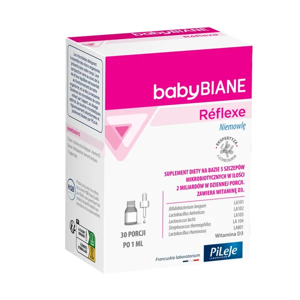 Babybiane Reflexe Säugling Tropfen 30 ml mit 5 probiotischen Bakterienstämmen und Vitamin D
