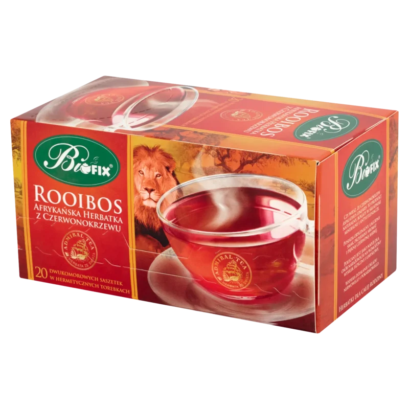 Bi Fix Admiral Tea Rooibos Tee – koffeinfreier Rotbuschtee, 20 Filterbeutel.