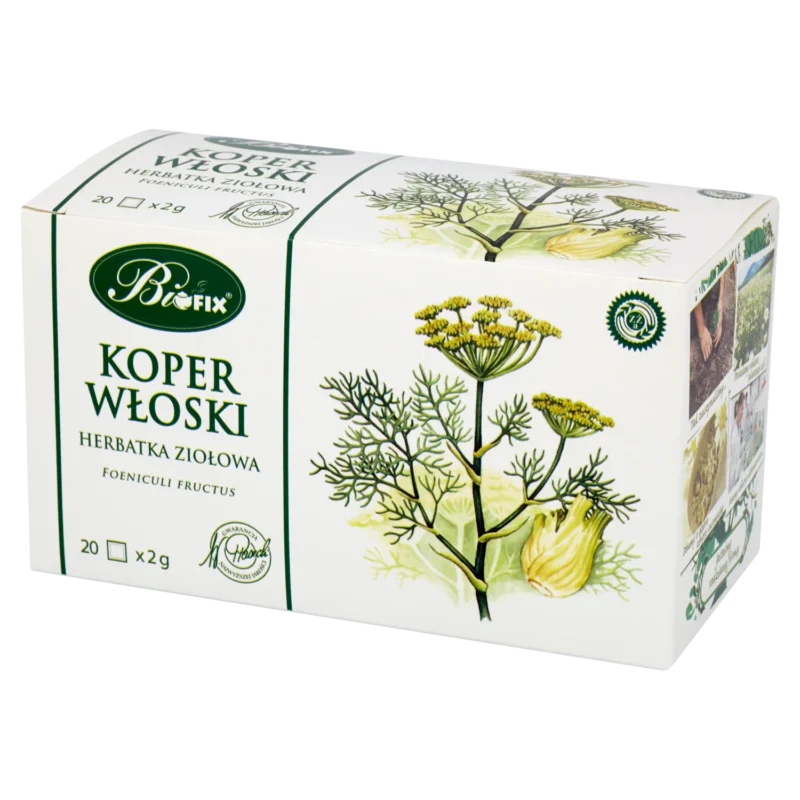 Bi Fix Fenchel – Kräutertee aus 100 % Fenchelfrüchten, 20 Filterbeutel à 2 g.
