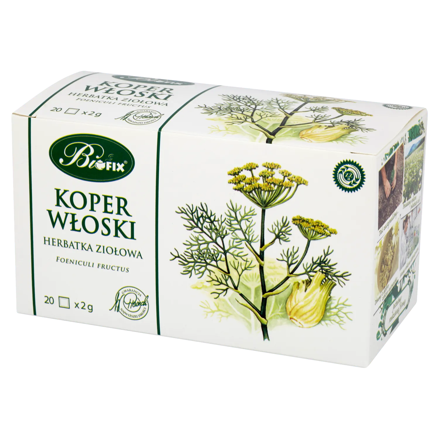 Bi Fix Fenchel – Kräutertee aus 100 % Fenchelfrüchten, 20 Filterbeutel à 2 g.