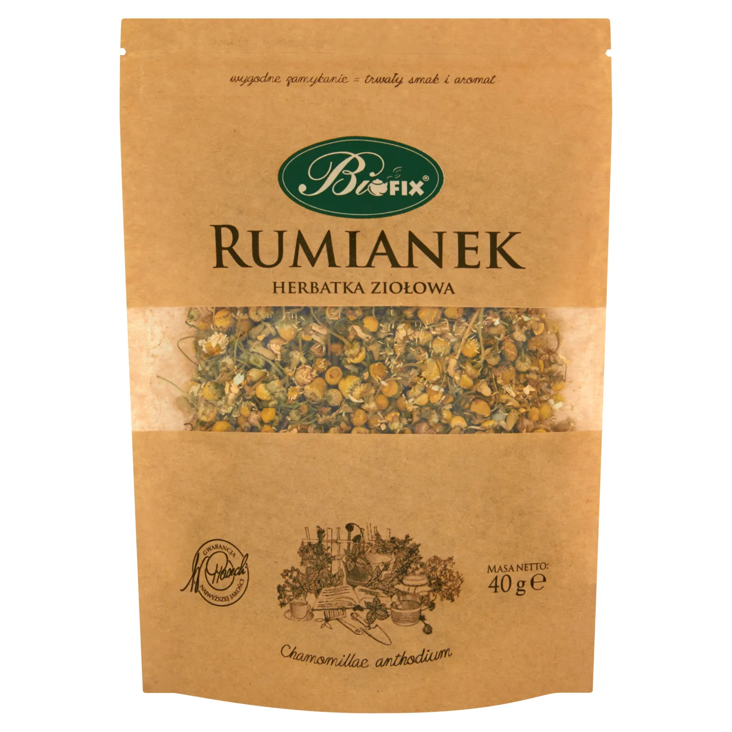 Bi Fix Kamille 40 g – 100 % getrocknete Kamillenblüten für die Zubereitung eines aromatischen Kräuteraufgusses.