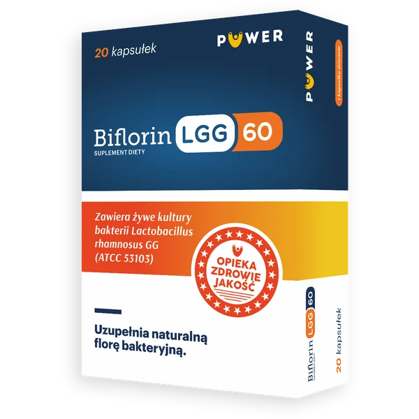 BiFlorin LGG 60 mit Lactobacillus rhamnosus GG, 20 Kapseln zur Unterstützung der Darmflora