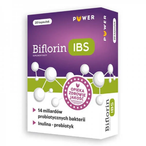 Biflorin IBS Synbiotikum mit 5 probiotischen Bakterienstämmen und Inulin – 20 Kapseln