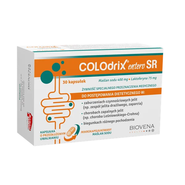 Biovena Health COLOdriX entero SR 30 Kapseln mit Natriumbutyrat und Lactoferrin für die Darmgesundheit