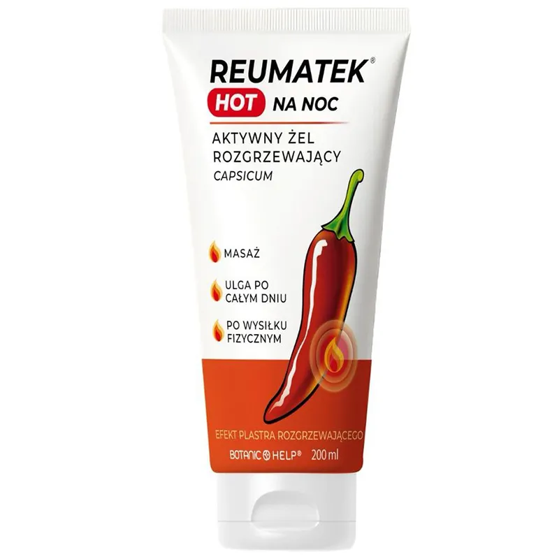 Botanic Help Reumatek Hot Wärmendes Aktivgel für die Nacht 200 ml mit Capsaicin und Hanföl