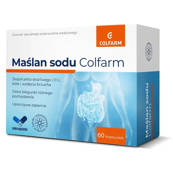 Colfarm Natriumbutyrat 300 mg 60 Kapseln mit verzögerter Freisetzung für die Darmgesundheit
