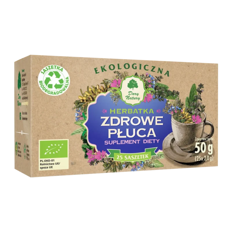 Dary Natury Bio-Kräutertee für die Atemwege mit Isländisch Moos und Salbei – 25 Filterbeutel à 2 g.
