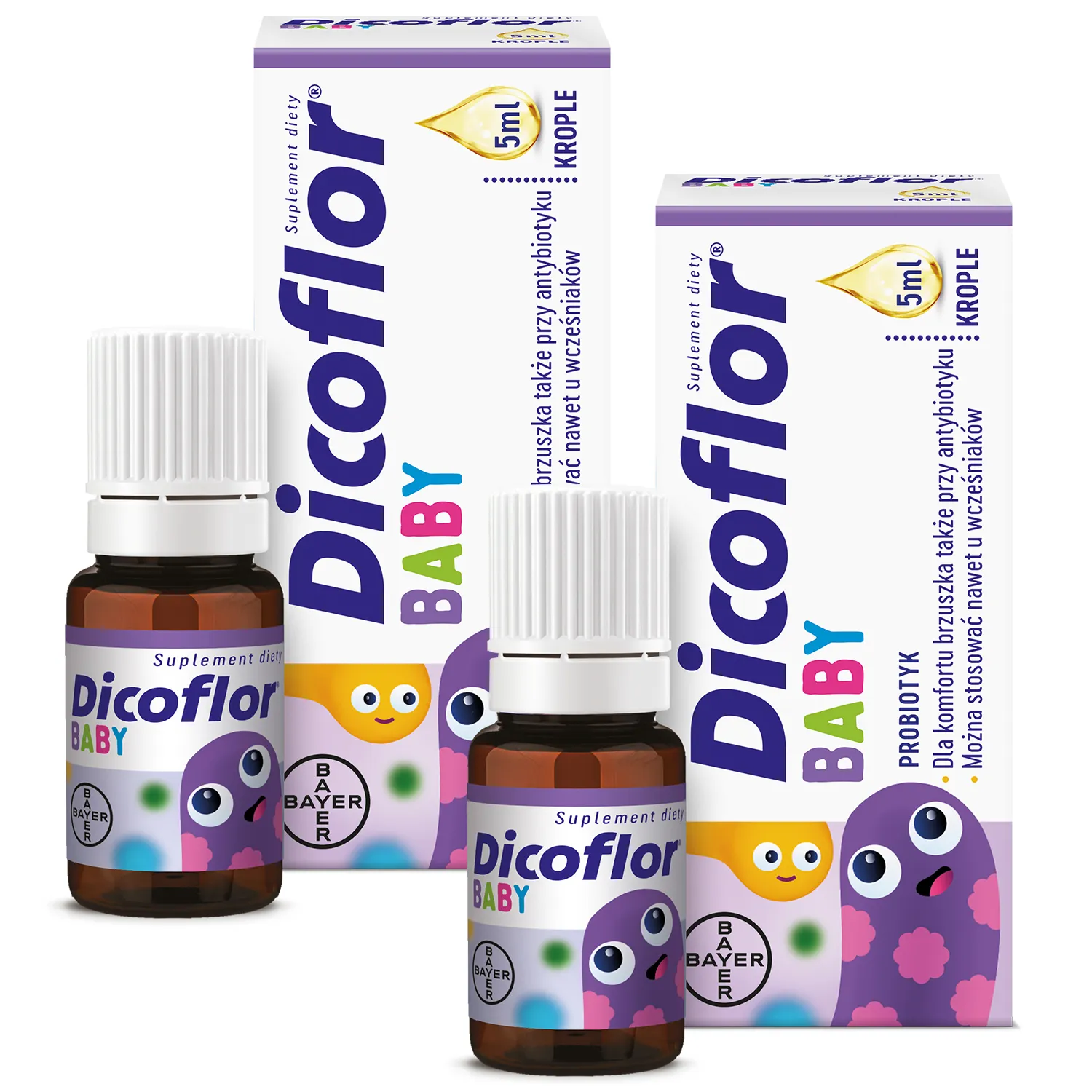 Dicoflor Baby Tropfen Set für Säuglinge und Kinder mit Lactobacillus rhamnosus GG – 2 × 5 ml
