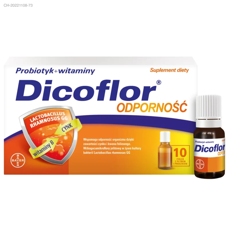 Dicoflor Immunität Trinkampullen mit Lactobacillus rhamnosus GG, Zink und B-Vitaminen – 10 × 10 ml