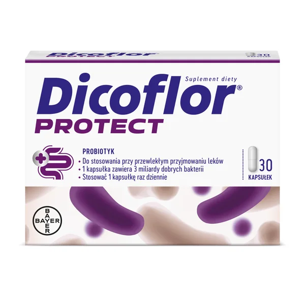 Dicoflor Protect Probiotikum mit Lactobacillus rhamnosus GG – 30 Kapseln zur Unterstützung der Darmflora