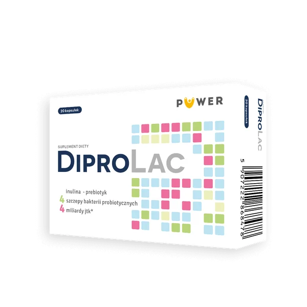 DiproLac Probiotika mit 4 Bakterienstämmen und Inulin – 20 Kapseln