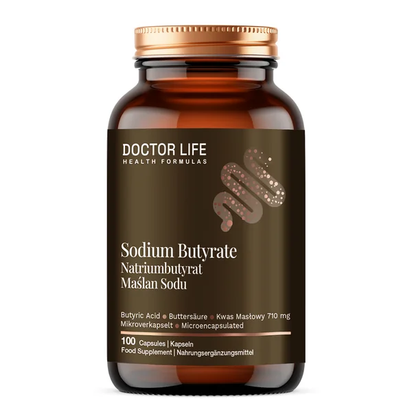 Doctor Life Natriumbutyrat 1000 mg – 100 Kapseln mit 71 % Buttersäure
