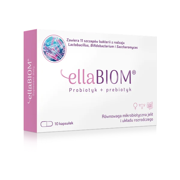 EllaBiom Probiotikum mit 11 Bakterienstämmen und Präbiotikum – 10 Kapseln für Darm- und Vaginalflora