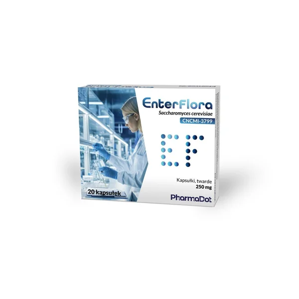 EnterFlora 250 mg Probiotikum mit Saccharomyces boulardii CNCM I-3799 – 20 Kapseln für die Darmflora