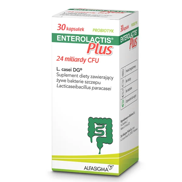 Enterolactis Plus Probiotikum mit L. casei DG® – 30 pflanzliche Kapseln