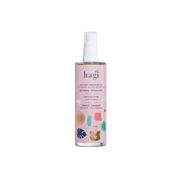 Hagi Urlaub auf Bali Natürliches Massageöl 100 ml mit pflanzlichen Ölen und Vitamin E
