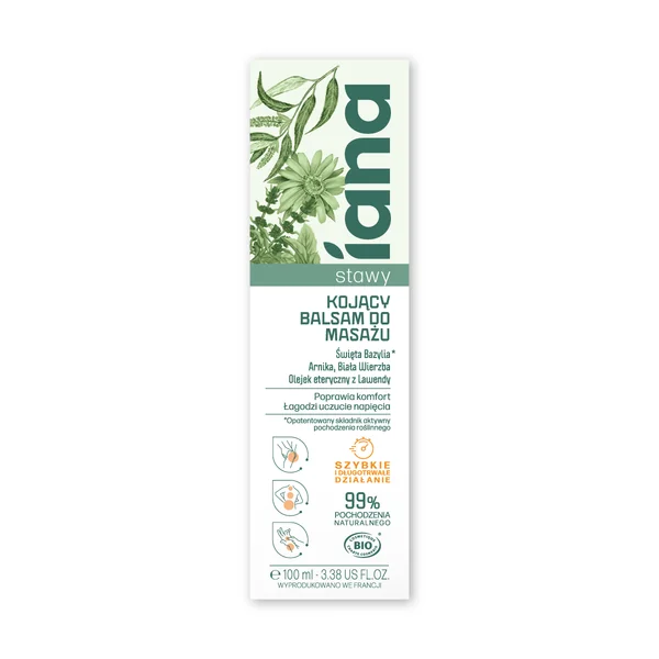 Iana Beruhigender Massagebalsam für Gelenke 100 ml mit Arnika und Weidenrinde