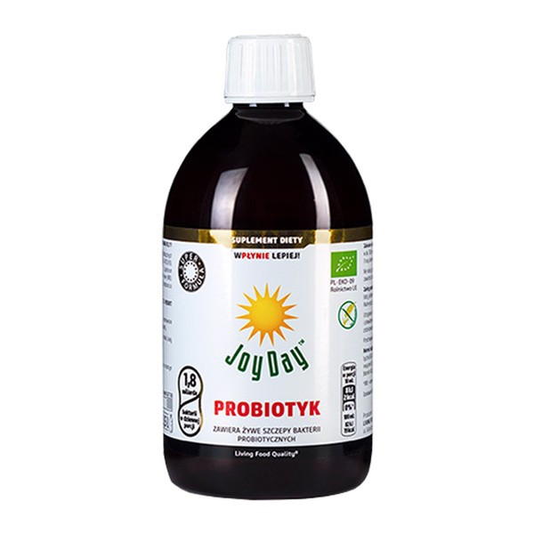 JOY DAY Bio-Probiotikum Flüssigkeit mit 12 probiotischen Bakterienstämmen – 500 ml, vegan, glutenfrei und laktosefrei.