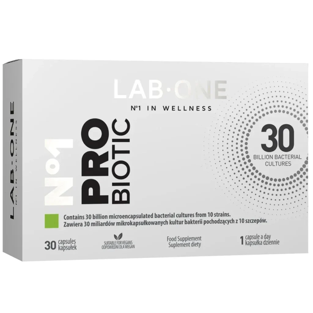 Lab One N°1 ProBiotic mit 30 Milliarden KBE und 10 Bakterienstämmen – 30 Kapseln