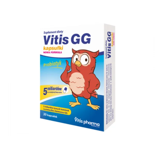 Vitis GG 20 Kapseln mit Lactobacillus rhamnosus GG zur Unterstützung der Darmflora