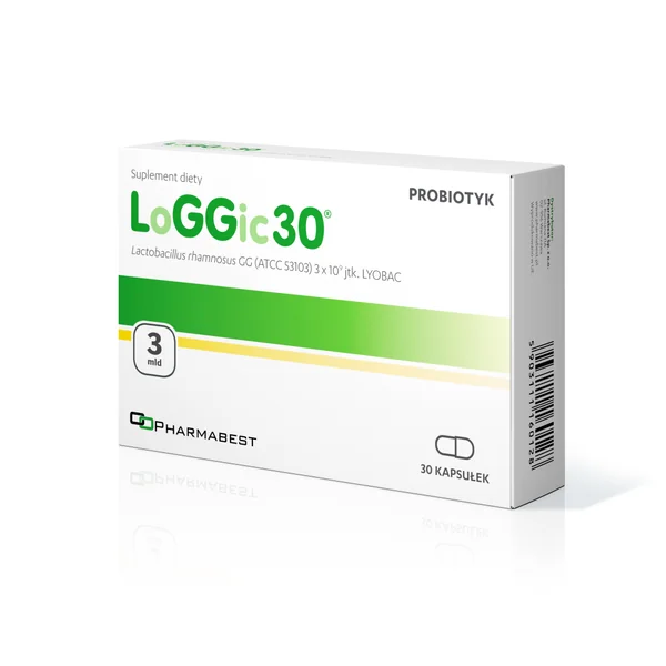 LoGGic30 mit Lactobacillus rhamnosus GG, 30 Kapseln zur Unterstützung der Darmflora