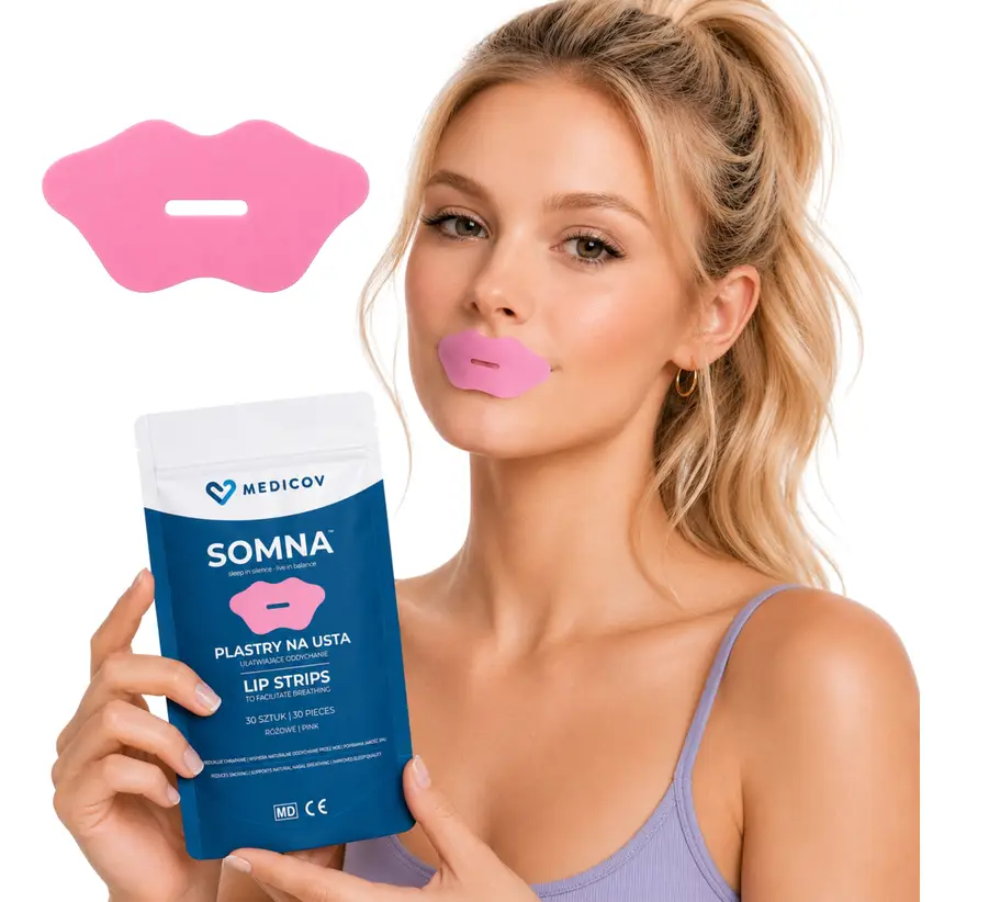 MEDICOV SOMNA Mundpflaster zum Schlafen, 30 Stück – Medizinprodukt zur Unterstützung der natürlichen Nasenatmung.