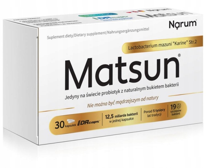 Matsun Lactobacterium Mazuni Karine Str.2 Probiotikum mit 20 Bakterienstämmen – 30 Kapseln.