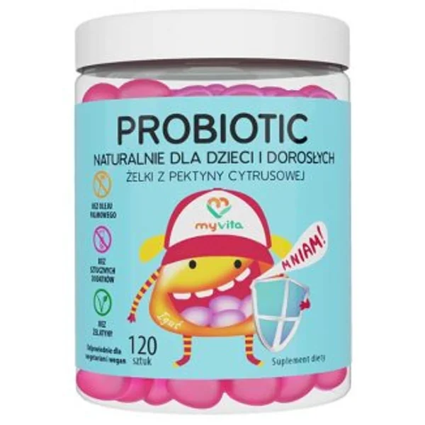 MyVita Probiotic natürliche Fruchtgummis mit Bifidobacterium lactis und Lactobacillus rhamnosus – 120 Stück
