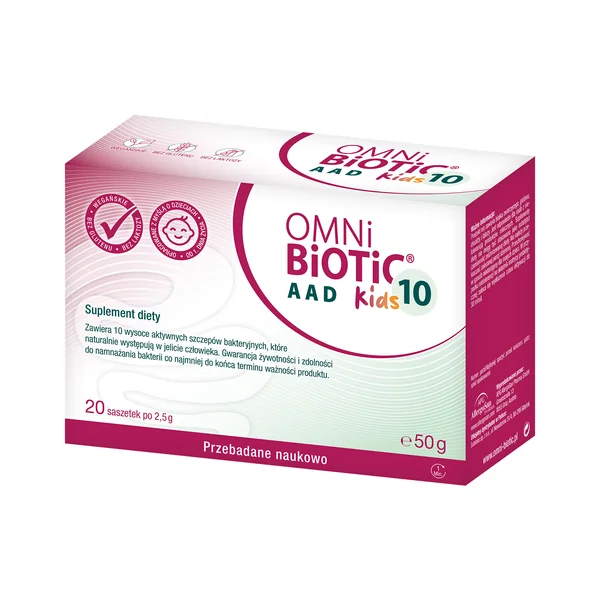 OMNi-BiOTiC® 10 AAD Kids Probiotika Pulver mit 10 Bakterienstämmen – 20 Beutel à 2,5 g