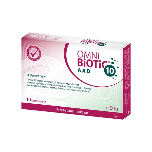 OMNi-BiOTiC® 10 AAD Pulver in 10 Beuteln mit 10 probiotischen Bakterienstämmen zur Unterstützung der Darmflora