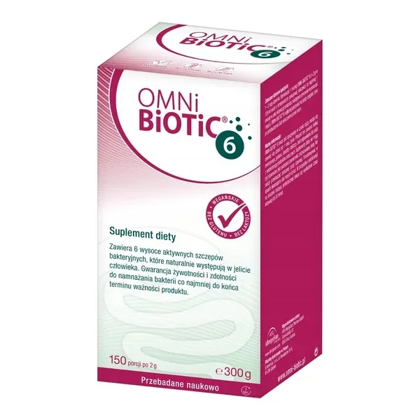 OMNi-BiOTiC® 6 Pulver im Glas 300 g mit 6 probiotischen Bakterienstämmen für die Darmflora