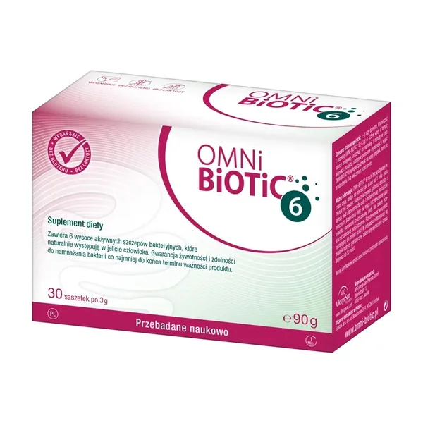 OMNi-BiOTiC® 6 Probiotika Pulver mit 6 Bakterienstämmen und Präbiotika – 30 Beutel à 3 g