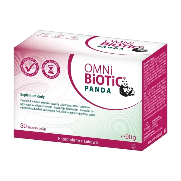 OMNi-BiOTiC PANDA Probiotika Pulver in Beuteln mit 4 Bakterienstämmen – 30 Beutel à 3 g