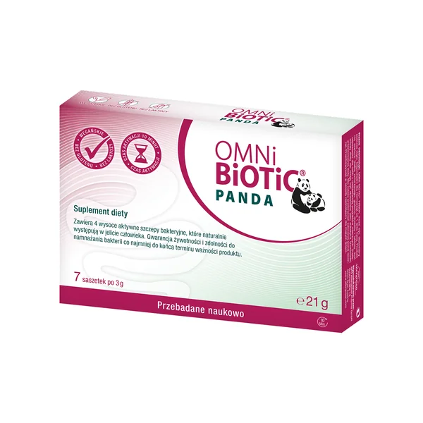 OMNi-BiOTiC PANDA Probiotikum mit 4 Bakterienstämmen – 7 Beutel à 3 g für Babys und Schwangere
