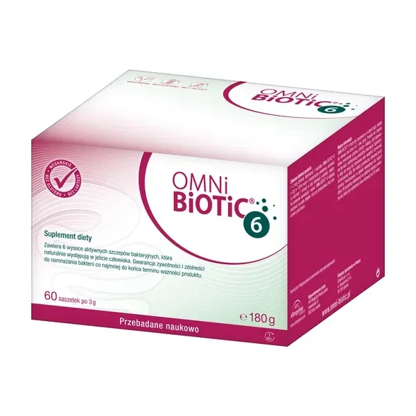 OMNi-BiOTiC® 6 Pulver in 60 Beuteln mit 6 probiotischen Bakterienstämmen zur Unterstützung der Darmflora